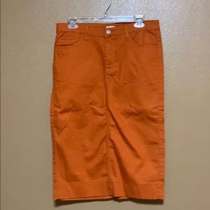 PLESE READ! Jade Mackenzie Burnt Orange Midi Skirt